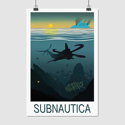 Плакат "Субнатіка, Subnautica", 60×40см, фото 1