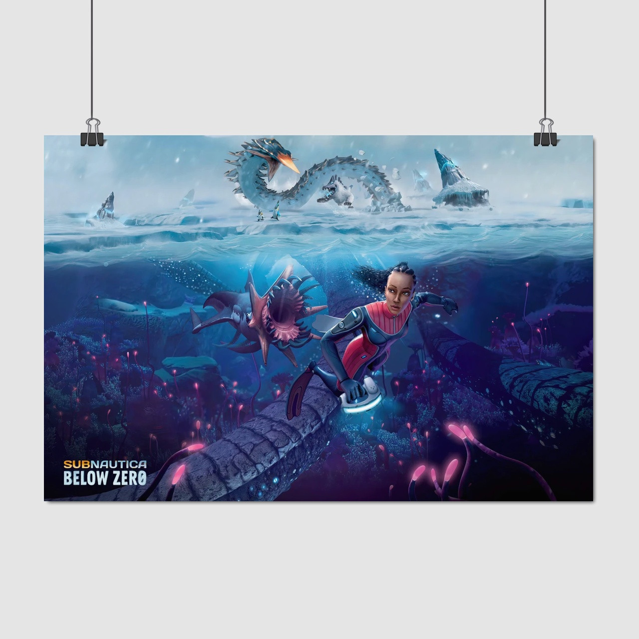 Плакат "Субнатіка, Subnautica: Below Zero", 40×60см