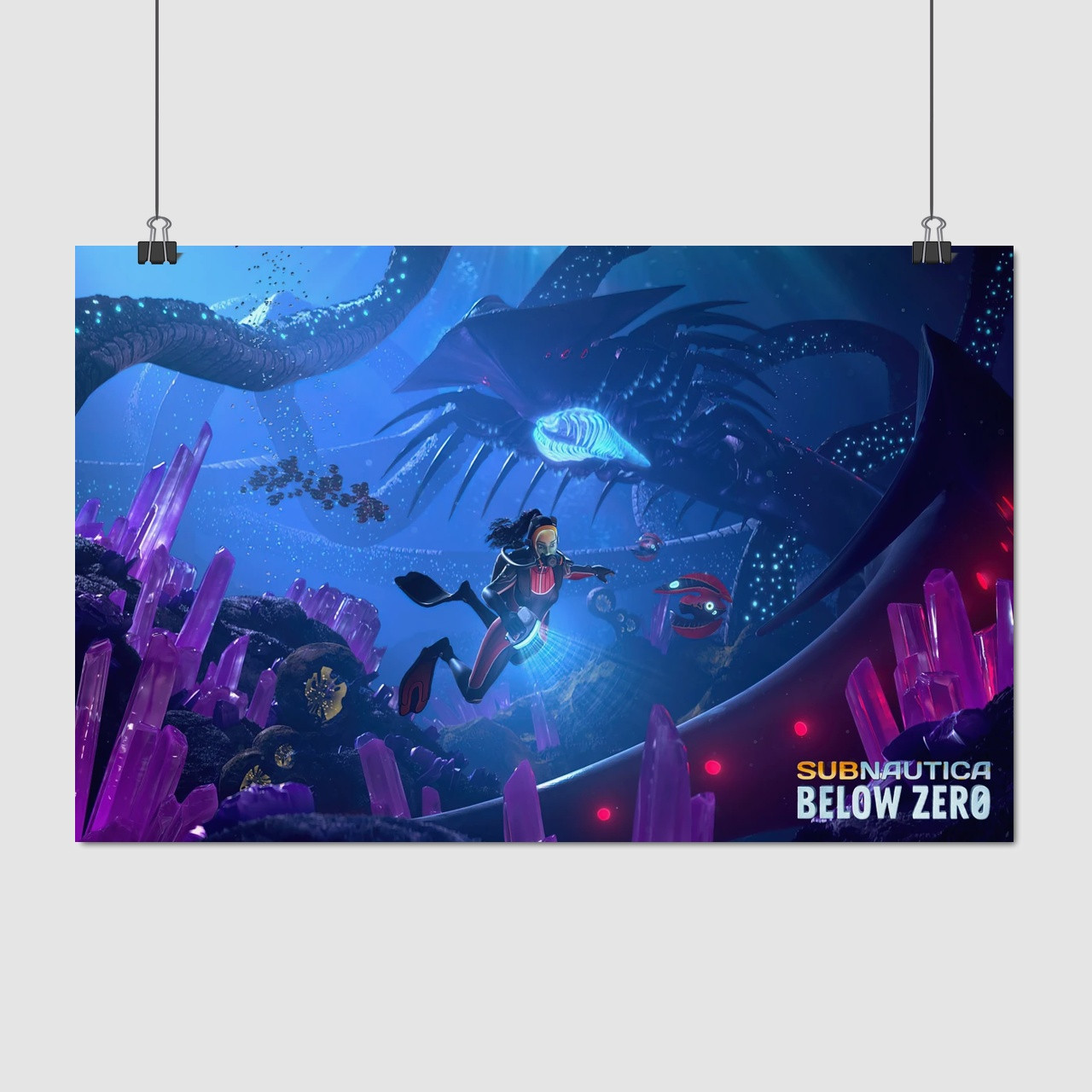 Плакат "Субнатіка, Subnautica: Below Zero", 38×60см
