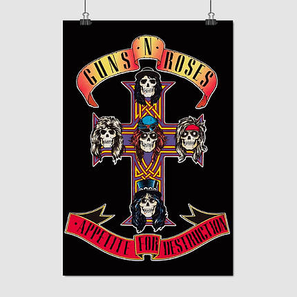 Плакат "Guns N' Roses", 60×40см, фото 1