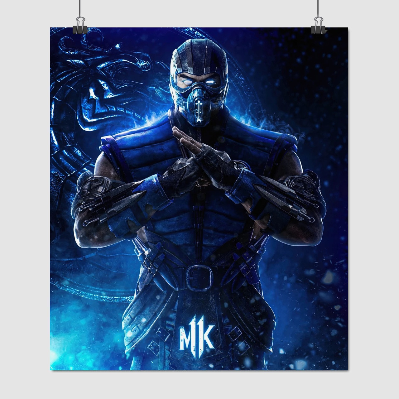 Плакат "Мортал Комбат, Саб-Зіро, Mortal Kombat, Sub-Zero", 60×53см