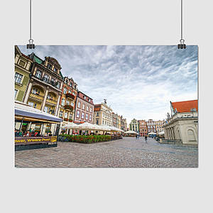 Плакат "Польща, вулиця та бруківка, старе місто", 40×60см