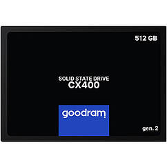 Накопичувач SSD  512GB Goodram CX400 Gen.2 2.5" SATAIII 3D TLC (SSDPR-CX400-512-G2)