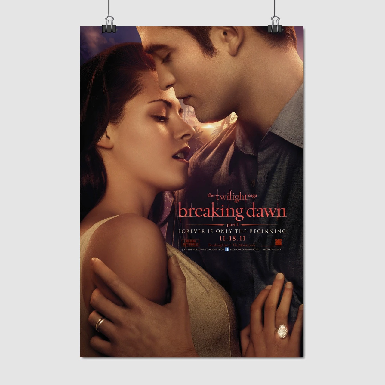 Плакат "Сутінки. Сага:Світанок, Twilight Saga: Breaking Dawn (2011)", 60×41см