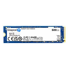 Накопичувач SSD  500GB M.2 NVMe Kingston NV3 M.2 2280 PCIe Gen4.0 x4 (SNV3S/500G)