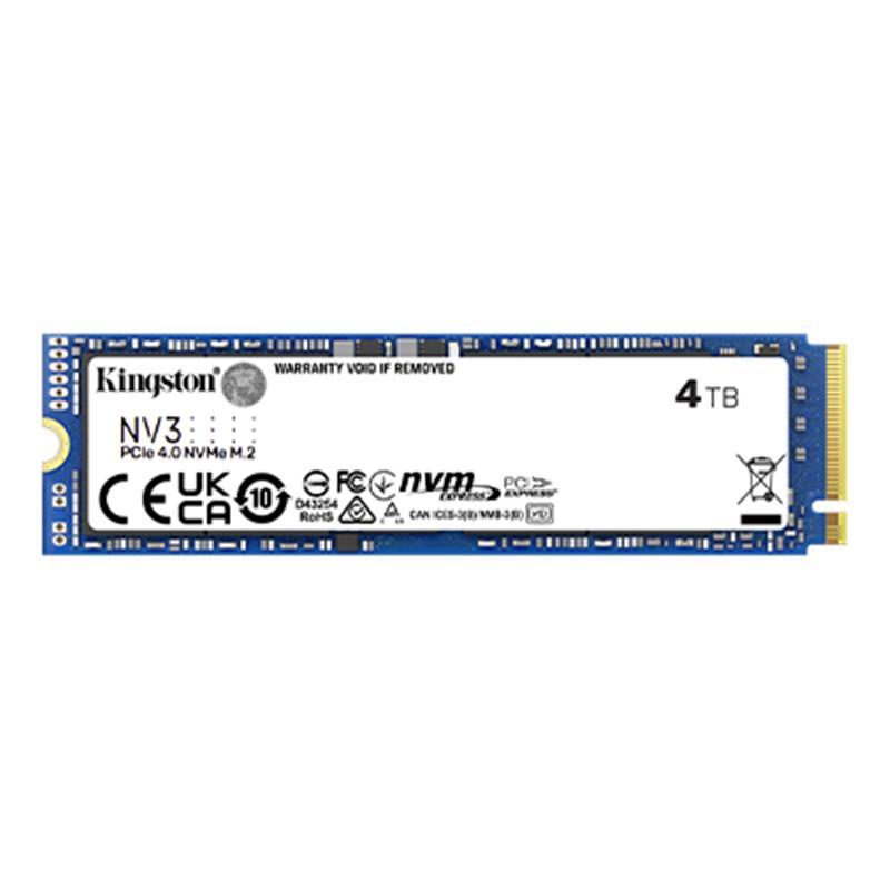 Накопичувач SSD 4TB M.2 NVMe Kingston NV3 M.2 2280 PCIe Gen4.0 x4 (SNV3S/4000G), фото 1