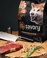Сухий корм Savory для собак великих порід зі свіжим м’ясом індички та ягняти, 3 кг, фото 4