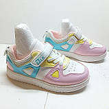 Дитячі кросівки Ashiguli / 34 розмір / устілка 21 см / демісезонні кросівки дитячі для дівчинки біло-рожеві, фото 3