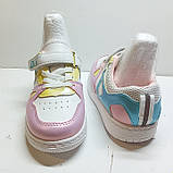 Дитячі кросівки Ashiguli / 34 розмір / устілка 21 см / демісезонні кросівки дитячі для дівчинки біло-рожеві, фото 5