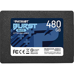 Накопичувач SSD  480GB Patriot Burst Elite 2.5" SATAIII TLC (PBE480GS25SSDR)
