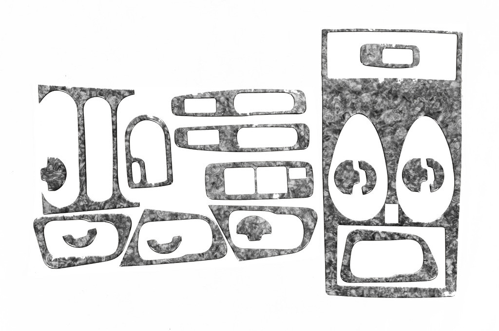 Накладки на панель (Meric) Карбон для Nissan Qashqai 2010-2014рр, фото 1