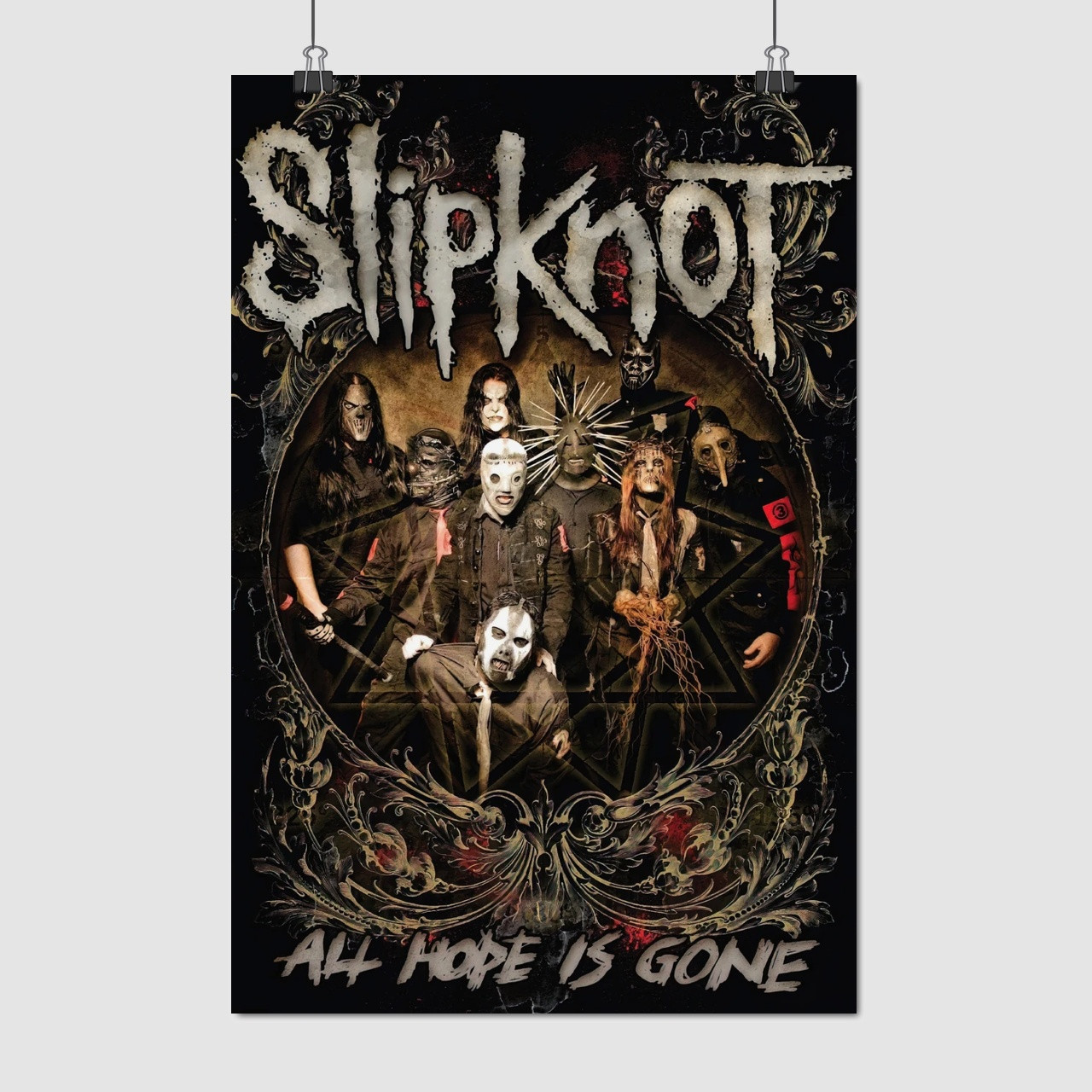 Плакат "Slipknot, All Hope Is Gone (2008), Nu metal", 60×40см