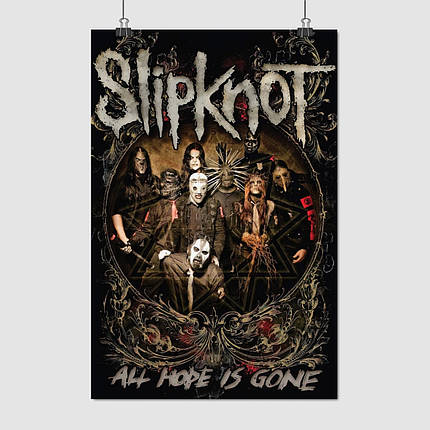 Плакат "Slipknot, All Hope Is Gone (2008), Nu metal", 60×40см, фото 1