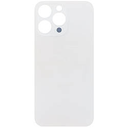 Задня кришка iPhone 15 Pro Max біла, White Titanium, з великими отворами під вікна камер, оригінал PRC