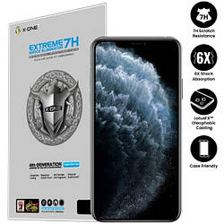Захисна плівка iPhone X /XS /11 Pro прозора, на весь дисплей, протиударна, 2.5D, 7H, Extreme Shock Eliminator,