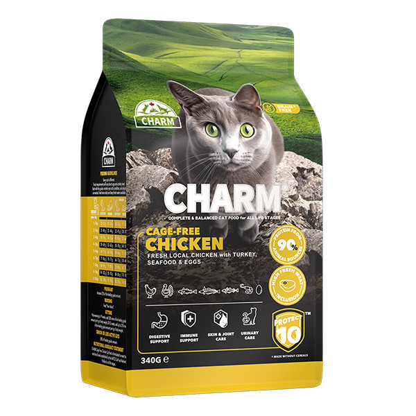 Charm Cage-Free Chicken ЧАРМ КУРКА ВІЛЬНОГО ВИГУЛУ сухий беззерновий холістик корм для котів, 340 г
