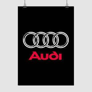 Плакат "Лого Audi", 60×43см