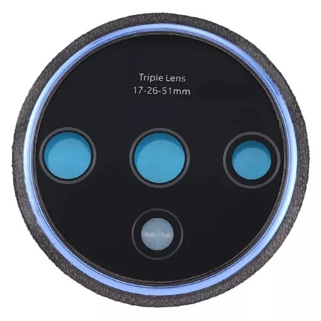 Скло камери OnePlus 7T з рамкою синього кольору, Glacier Blue, фото 1