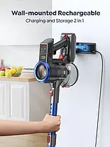 Пилосос Buture JR700 Blue Stick 500 Вт 38 кПа 55 хвилин роботи з настінним кріпленням для заряджання, фото 6