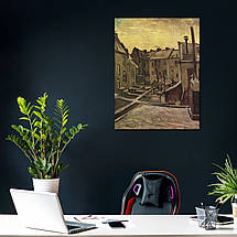 Картина на полотні "Вінсент ван Гог, Задвірки старих будинків, Vincent van Gogh, Backyards of Old Houses", 60×46см, фото 4