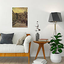 Картина на полотні "Вінсент ван Гог, Задвірки старих будинків, Vincent van Gogh, Backyards of Old Houses", 60×46см, фото 5