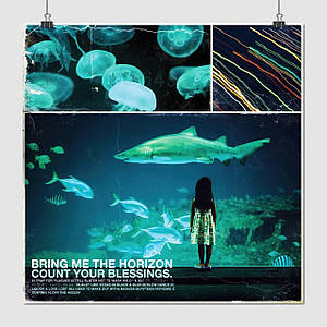 Плакат "Bring Me the Horizon, BMTH, Count Your Blessings (2006)", 60×60см