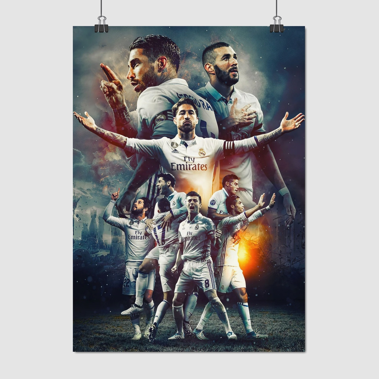 Плакат "Реал Мадрид, футболісти клубу, Real Madrid", 60×43см