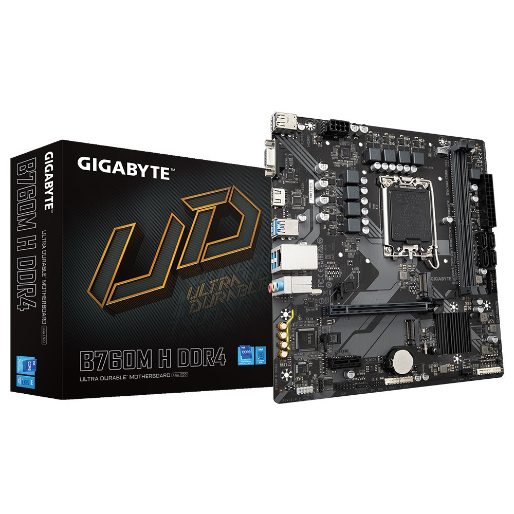 Материнська плата Gigabyte B760M H DDR4 Socket 1700, фото 1