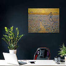 Картина на полотні "Вінсент ван Гог, Сіяч, Vincent van Gogh, Sower at Sunset", 47×60см, фото 5