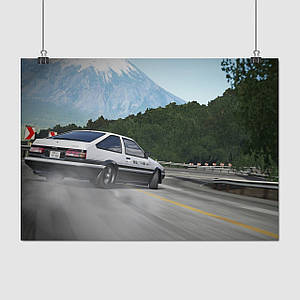 Плакат "Ініціал «Ді», аніме, Initial D", 43×60см