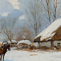 Картина на полотні "Васильківський Сергій, Зима", 40×60см, фото 3