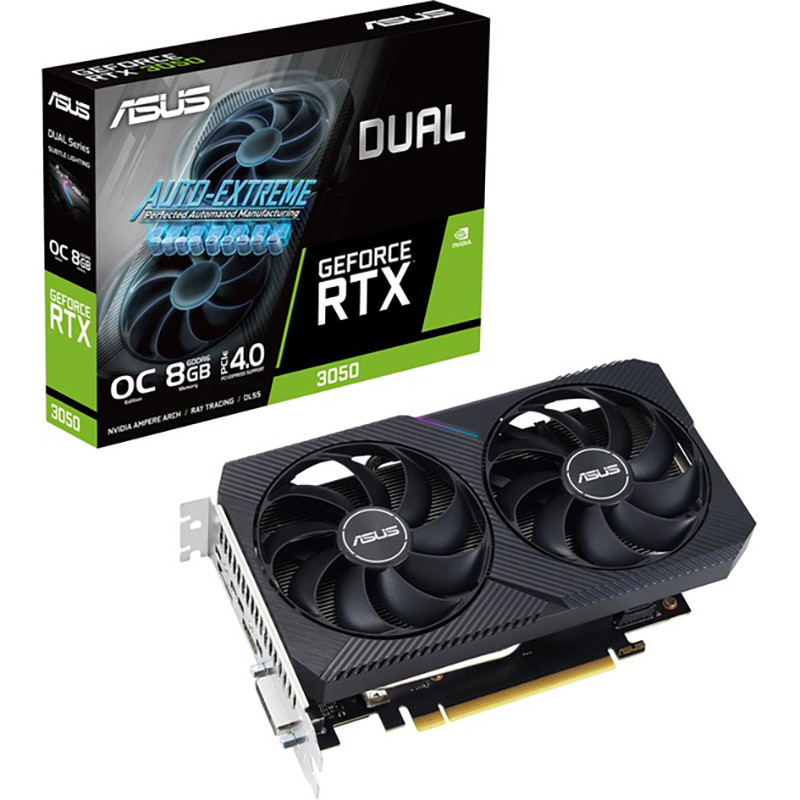 Відеокарта GF RTX 3050 8GB GDDR6 Dual OC V2 Asus (DUAL-RTX3050-O8G-V2), фото 1