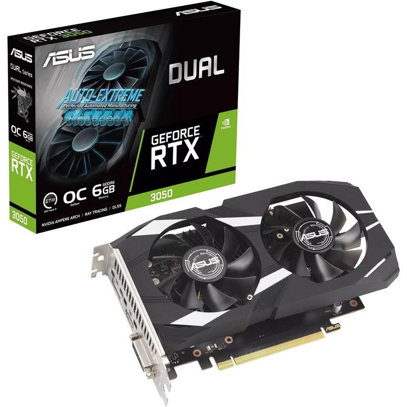 Відеокарта GF RTX 3050 6GB GDDR6 Dual OC Asus (DUAL-RTX3050-O6G), фото 1