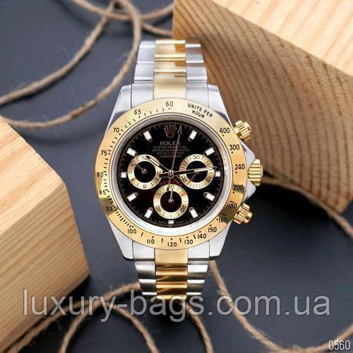 Годинник наручний R.o.l.e.x. Daytona Big Silver-Gold-Black
