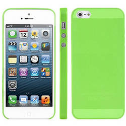 Чохол iPhone 5 /5S /SE пластиковий, ультратонкий, GODOW, світло-зелений, 0,8mm