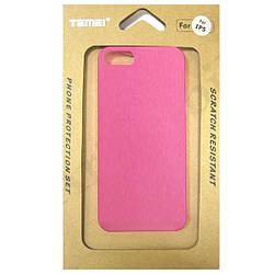 Чохол iPhone 5 /5S /SE пластиковий, ультратонкий, TEMEI, темно-рожевий