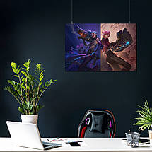 Плакат "Аркейн: Ліга Легенд, Джинкс, Ві, Jinx, VI, League Of Legends, Arcane", 40×60см, фото 3