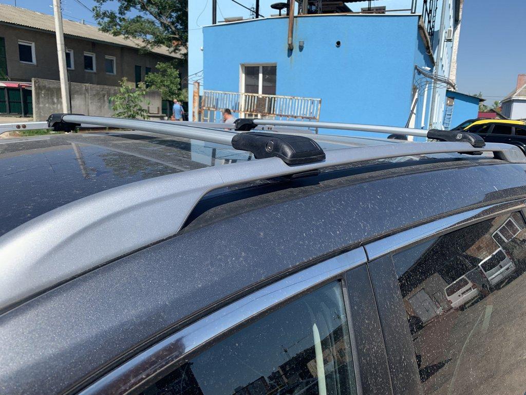 Перемички на рейлінги під ключ (2 шт) Сірий для Nissan Qashqai 2014-2021 рр, фото 1