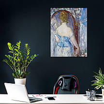 Картина на полотні "Едуар Мане, Перед дзеркалом, Édouard Manet, Before the Mirror", 60×45см, фото 5