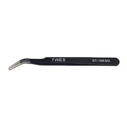 Пінцет вигнутий, антистатичний, TWES, ST-15ESD