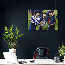 Плакат "Ліонель Мессі, Неймар да Сілва, Луїс Суарес, Lionel Messi, Neymar, Luis Suárez", 40×60см, фото 3