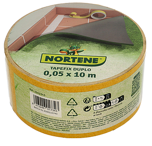 Самоклеюча двостороння стрічка Nortene / Нортен Tapefix Duplo для монтажу штучного покриття (Угорщина)