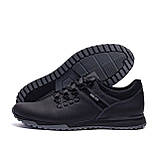 Чоловічі чорні шкіряні демісезонні кросівки, фото 3