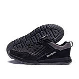 Чоловічі спортивні кросівки Reebok чорні демісезонні шкіряні, фото 4