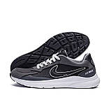 Чоловічі спортивні кросівки сірі nike осінь-весна для зали шкіряні демісезонні, фото 4