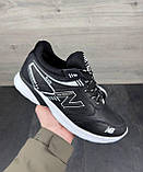 Кросівки чоловічі New balance чорні осінні шкіряні спортивні демісезонні під джинси для чоловіків, фото 3