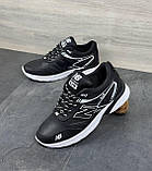 Кросівки чоловічі New balance чорні осінні шкіряні спортивні демісезонні під джинси для чоловіків, фото 6