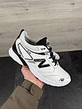 Кросівки білі чоловічі New balance осінні шкіряні спортивні демісезонні під джинси для чоловіків, фото 3
