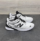 Кросівки білі чоловічі New balance осінні шкіряні спортивні демісезонні під джинси для чоловіків, фото 5