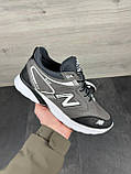 Кросівки сірі чоловічі New balance осінні шкіряні спортивні демісезонні під джинси для чоловіків, фото 3